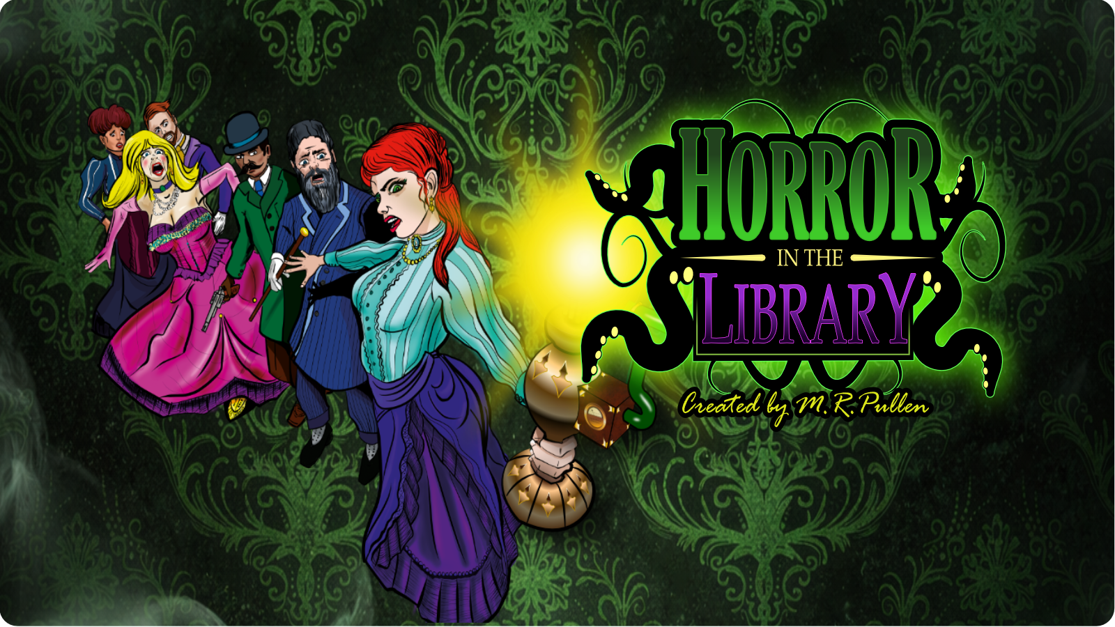 Horror in the Library and Blue Donut Games catalogue